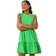 Roman Cotton Tiered Stretch Dress - Green