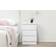 Birlea Oslo Nightstand White Bedside Table 40x40cm