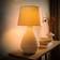 ValueLights Helena Natural Taper Shade Cream Speckled Ceramic 59 x 33 x 33 cm Table Lamp