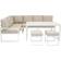 Jardí Aluminium Corner Set With Black Rattan Storage Box Modular Sofa