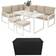 Jardí Aluminium Corner Set With Black Rattan Storage Box Modular Sofa