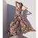 Apricot Womens Floral Ikat Palazzo Jumpsuit - Red