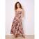 Apricot Womens Floral Ikat Palazzo Jumpsuit - Red