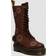 Dr. Martens Leather Dunnet Flower Suede Platform Boots - Brown