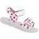 Geox Girl's Light Floppy Sandal - White/Fuchsia