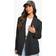 boohoo Womens Marl Double Breast Tailored Blazer - Charcoal