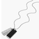 Fossil Harlow Linear Texture Chain Necklace - Silver/Onyx