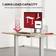 Electric Standing Maple/White Writing Desk 60x110cm