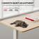 Electric Standing Maple/White Writing Desk 60x110cm