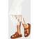 boohoo Womens Wide Fit Block Double Strap Sandals - Brown