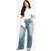 boohoo Womens Plus Basics High Waisted Boyfriend Jeans - Blue