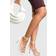 boohoo Womens Skinny Strap Stiletto Heels - White
