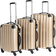 tectake Lightweight Set of 3 - Champagne