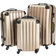 tectake Lightweight Set of 3 - Champagne