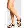 boohoo Womens Double Strap Toe Post Sandals - Black