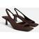 Stradivarius Leather High-Heel Sandals - Brown