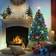 Homcom Fibre Optic Artificial Xmas LED Snowflake Green Christmas Tree 120cm