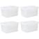 Wham Crystal Clear Storage Box 31L 4pcs