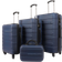 Groundlevel Regency Hard Shell Luggage Set of 4 - Navy