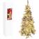 The Christmas Workshop Pre Lit LED Flock Pine Tree Green/Gold Christmas Tree 188cm