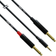 Cordial 3.5mm - 2x6.3 mm M-M 0.2m
