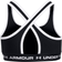 Under Armour Girl's Crossback Sports Bra - Black/White (1369971-001)