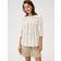 Kaffe Embroidered Blouse with 3/4 Sleeves - White