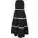 Yours Contrast Swirl Tiered Maxi Dress - Black