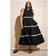 Yours Contrast Swirl Tiered Maxi Dress - Black