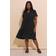 Yours Textured Tiered Midi Dress - Black