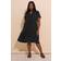 Yours Textured Tiered Midi Dress - Black