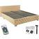 tectake Sengeramme Med LED Strips Og Opbevaring 180 x 200 cm Rammeseng