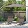 OutSunny Foldable Sun Lounger Set with Padded Seat 2 Pieces Black