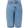 Pieces Longline Denim Shorts Mid - Blue