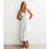 New Look Button Detail Tiered Hem Midi Dress - White
