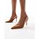 New Look Women's Tan Faux Suede Heeled Slingback Pumps - Camel