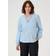 Kaffe Feminine Chambray Blouse with Flounce - Blue