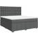 vidaXL Box Spring Con Colchón Tela Gris 180x200 cm Cama con Estructura