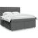 vidaXL Box Spring Con Colchón Tela Gris 180x200 cm Cama con Estructura