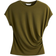H&M Cap Sleeve Top - Dark Khaki Green