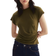 H&M Cap Sleeve Top - Dark Khaki Green