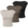 Shein Sweetra 3pcs/Set Sexy Cut-Out Back Breathable Moisture Wicking Fitted Short Sleeve Women Top/Tee Set