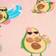 OHS Avocados at Beach Print Bath Towel Pink (152x71cm)