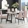 Furniturebox Carson Cappuccino Dining Set 90x160cm 7pcs