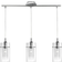 Searchlight Duo Silver Pendant Lamp 71cm