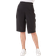 Roman Curve Knee Length Elastic Waist Shorts - Black
