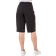 Roman Curve Knee Length Elastic Waist Shorts - Black