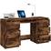 vidaXL Scrivania Rovere Fumo 140x50x77 cm Legno Multistrato Scrittoio 50x140cm