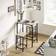 SoBuy Bartisch Grey/Black Bordsgrupp 50x80cm 3st