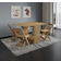 Mercers Furniture Corona Butterfly Brown Dining Set 92x92cm 5pcs